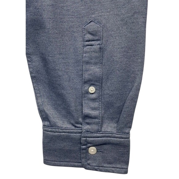 NWT J Crew Factory Shirt Men's XXL Blue Gray Performance Knit Oxford Button Down - Picture 5 of 12